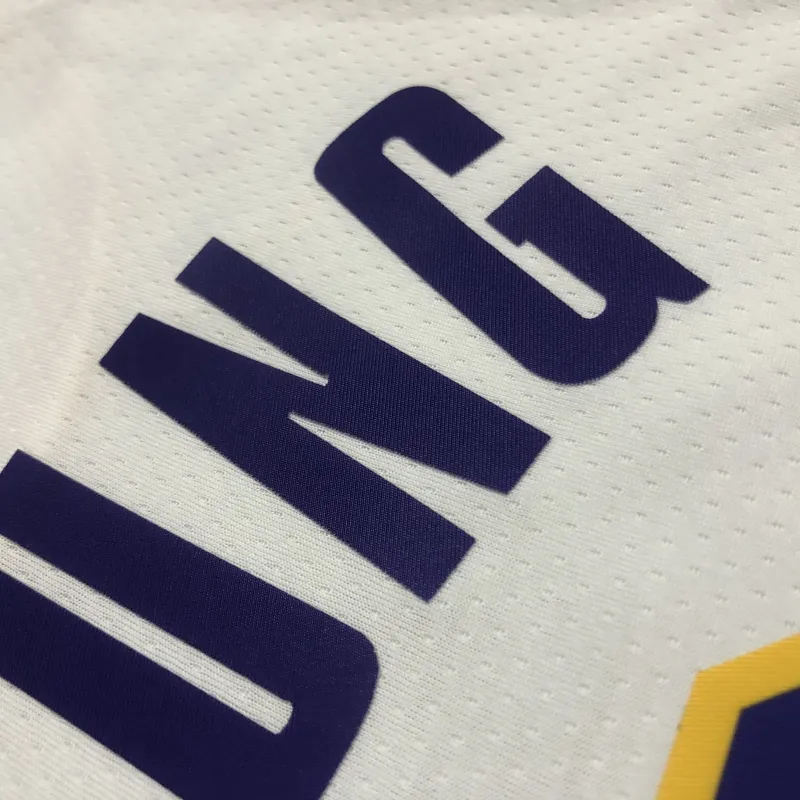 Maglia da uomo bianca dei Los Angeles Lakers 75° Anniversario Nick Young #0