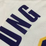 Maglia da uomo bianca dei Los Angeles Lakers 75° Anniversario Nick Young #0
