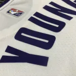 Maglia da uomo bianca dei Los Angeles Lakers 75° Anniversario Nick Young #0