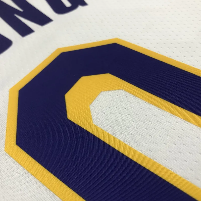 Maglia da uomo bianca dei Los Angeles Lakers 75° Anniversario Nick Young #0