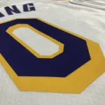 Maglia da uomo bianca dei Los Angeles Lakers 75° Anniversario Nick Young #0