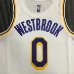 Los Angeles Lakers 75th Anniversary Russell Westbrook #0 White Men’s Jersey
