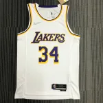 Los Angeles Lakers 75. Jahrestag Shaquille O'Neal #34 Weißes Herren Trikot Los Angeles Lakers 75th Anniversary Shaquille O’Neal #34 White Men’s Jersey