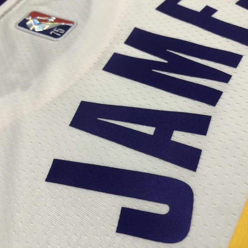 Los Angeles Lakers 75th Anniversary LeBron James #23 White Men’s Jersey