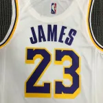 Los Angeles Lakers 75th Anniversary LeBron James #23 White Men’s Jersey