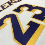 Los Angeles Lakers 75th Anniversary LeBron James #23 White Men’s Jersey