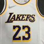 Los Angeles Lakers 75th Anniversary LeBron James #23 White Men’s Jersey
