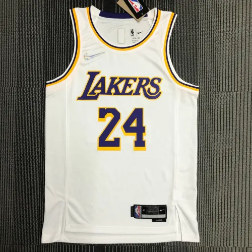 Maglia Los Angeles Lakers 75° Anniversario Kobe Bryant #24 Bianco Uomo