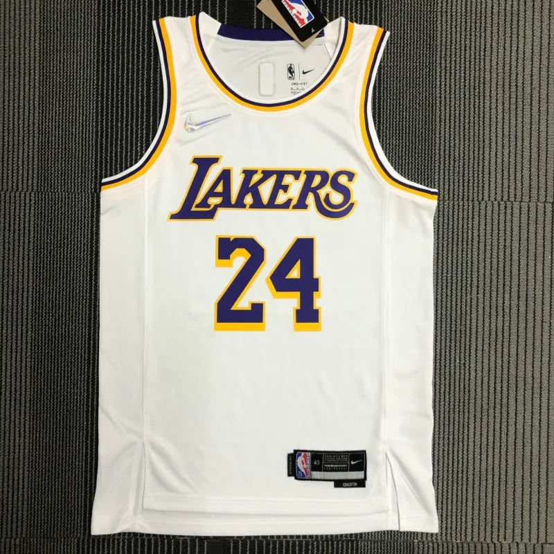 Maillot homme blanc Kobe Bryant #24 des Los Angeles Lakers pour le 75e anniversaire