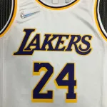 Maillot homme blanc Kobe Bryant #24 des Los Angeles Lakers pour le 75e anniversaire