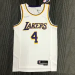 Los Angeles Lakers 75th Anniversary Rajon Rondo #4 Camisola branca para homem Los Angeles Lakers 75th Anniversary Rajon Rondo #4 White Men’s Jersey