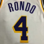 Los Angeles Lakers 75th Anniversary Rajon Rondo #4 White Men’s Jersey