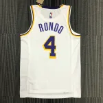 Los Angeles Lakers 75th Anniversary Rajon Rondo #4 White Men’s Jersey