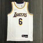 Los Angeles Lakers 75th Anniversary LeBron James #6 White Men's Jersey Los Angeles Lakers 75th Anniversary LeBron James #6 White Men’s Jersey