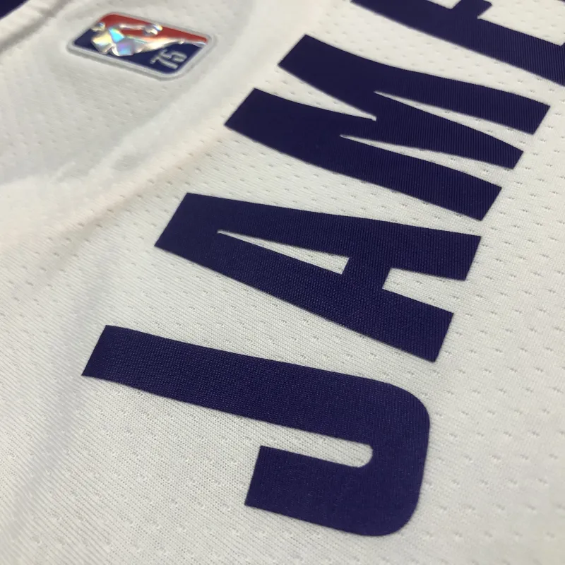 Los Angeles Lakers 75th Anniversary LeBron James #6 White Men’s Jersey