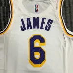 Los Angeles Lakers 75th Anniversary LeBron James #6 White Men’s Jersey