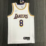 Maglia Los Angeles Lakers 75° Anniversario Kobe Bryant #8 Bianco Uomo Maglia da uomo bianca dei Los Angeles Lakers 75th Anniversary Kobe Bryant #8