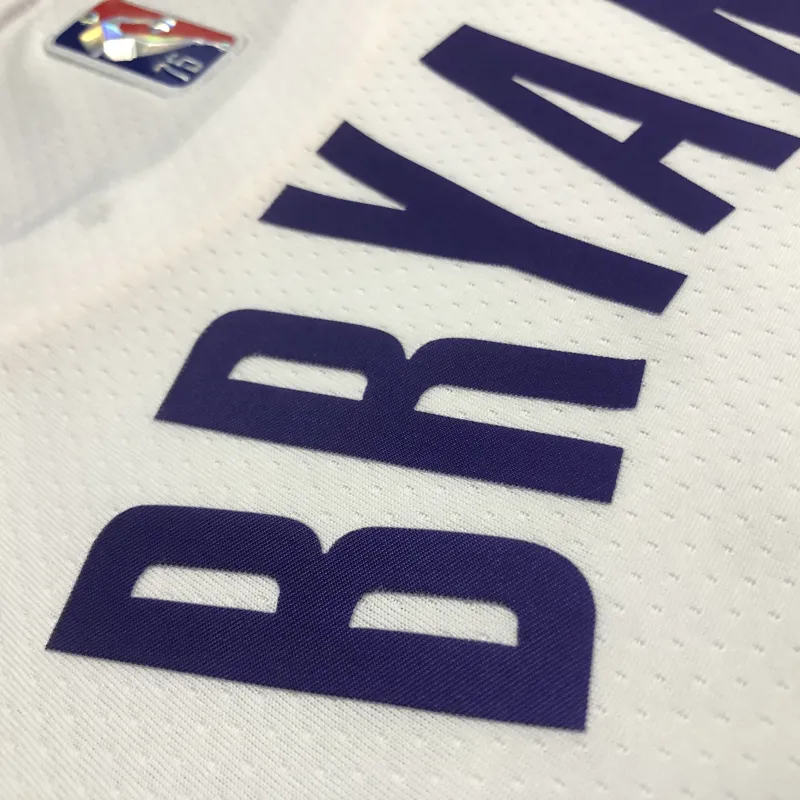 Maglia da uomo bianca dei Los Angeles Lakers 75th Anniversary Kobe Bryant #8