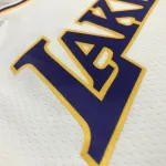 Maglia da uomo bianca dei Los Angeles Lakers 75th Anniversary Kobe Bryant #8
