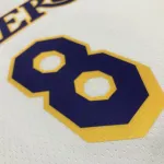 Maglia da uomo bianca dei Los Angeles Lakers 75th Anniversary Kobe Bryant #8