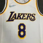 Maglia da uomo bianca dei Los Angeles Lakers 75th Anniversary Kobe Bryant #8