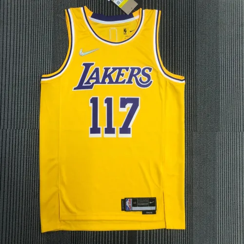 Los Angeles Lakers 75e jubileum X-BOX samenwerking #117 Geel herenshirt