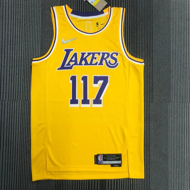 Los Angeles Lakers 75th Anniversary X-BOX Collaboration #117 Yellow Men’s Jersey
