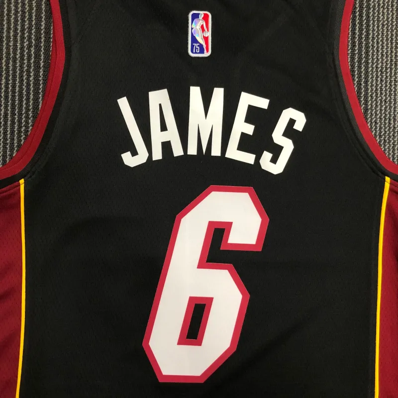 Miami Heat 75th Anniversary LeBron James #6 Men’s Jersey