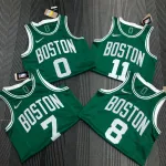 Camiseta de hombre verde «Kyrie Irving #11» del 75.º aniversario de los Boston Celtics