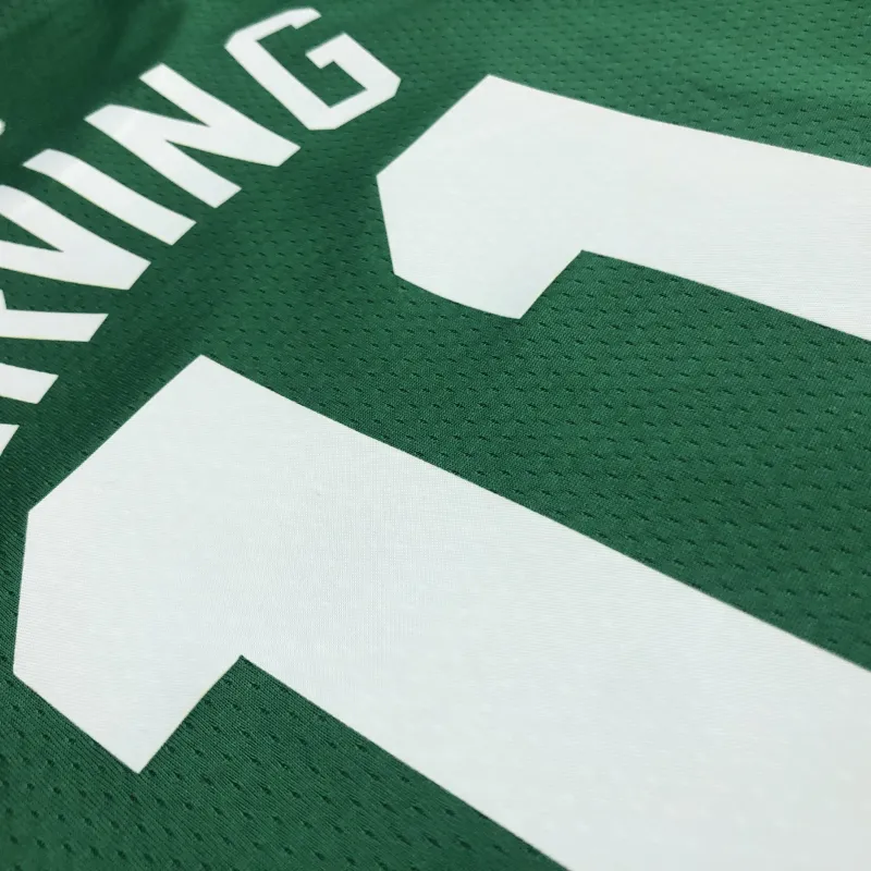 Camiseta de hombre verde «Kyrie Irving #11» del 75.º aniversario de los Boston Celtics