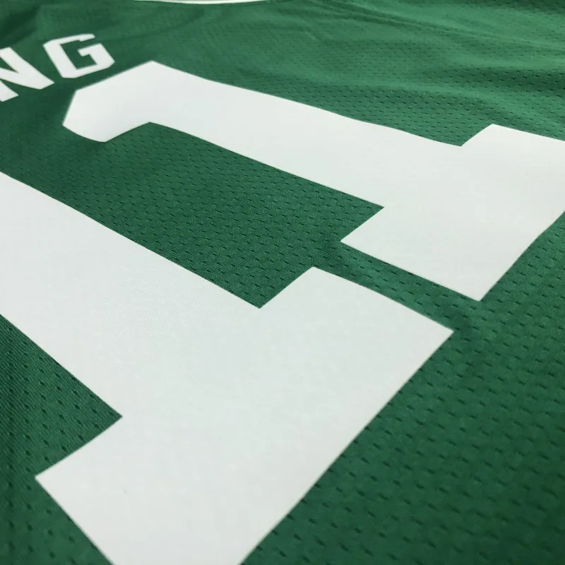 Camiseta de hombre verde «Kyrie Irving #11» del 75.º aniversario de los Boston Celtics