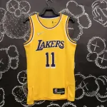 Los Angeles Lakers 75º aniversário Kyrie Irving #11 Camisola amarela para homem Los Angeles Lakers 75th Anniversary Kyrie Irving #11 Yellow Men’s Jersey