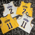 Los Angeles Lakers 75th Anniversary Kyrie Irving #11 Yellow Men’s Jersey
