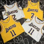 Los Angeles Lakers 75th Anniversary Kyrie Irving #11 Yellow Men’s Jersey