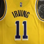 Los Angeles Lakers 75th Anniversary Kyrie Irving #11 Yellow Men’s Jersey