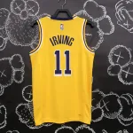 Los Angeles Lakers 75th Anniversary Kyrie Irving #11 Yellow Men’s Jersey