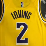 Los Angeles Lakers 75th Anniversary Kyrie Irving #2 Yellow Men’s Jersey