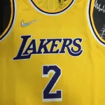 Los Angeles Lakers 75th Anniversary Kyrie Irving #2 Yellow Men’s Jersey