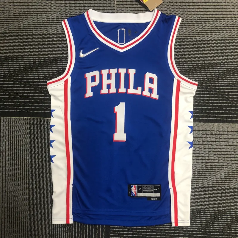 Philadelphia 76ers 75th Anniversary Blue #1 Men’s Jersey