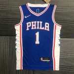 Maglia Philadelphia 76ers 75° anniversario blu #1 Uomo Philadelphia 76ers 75th Anniversary Blue #1 Men’s Jersey