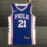 Maglia Philadelphia 76ers 75th Anniversary Blue Joel Embiid #21 Uomo Philadelphia 76ers 75th Anniversary Blue Joel Embiid #21 Men’s Jersey