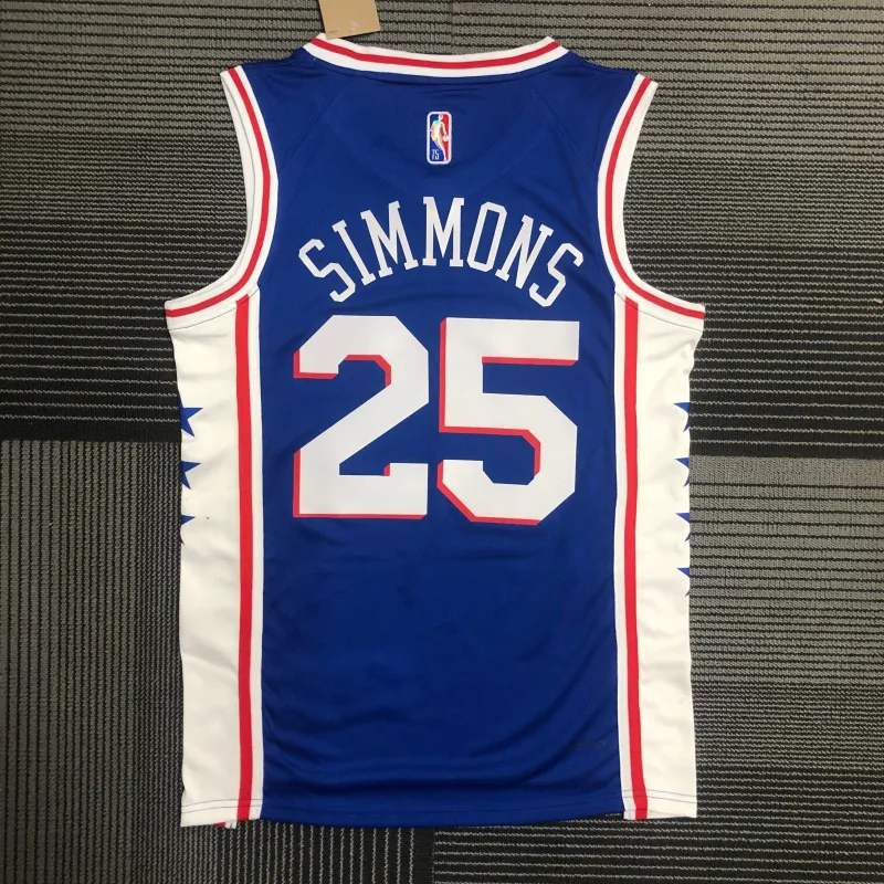 Philadelphia 76ers 75th Anniversary Blue #25 Men’s Jersey