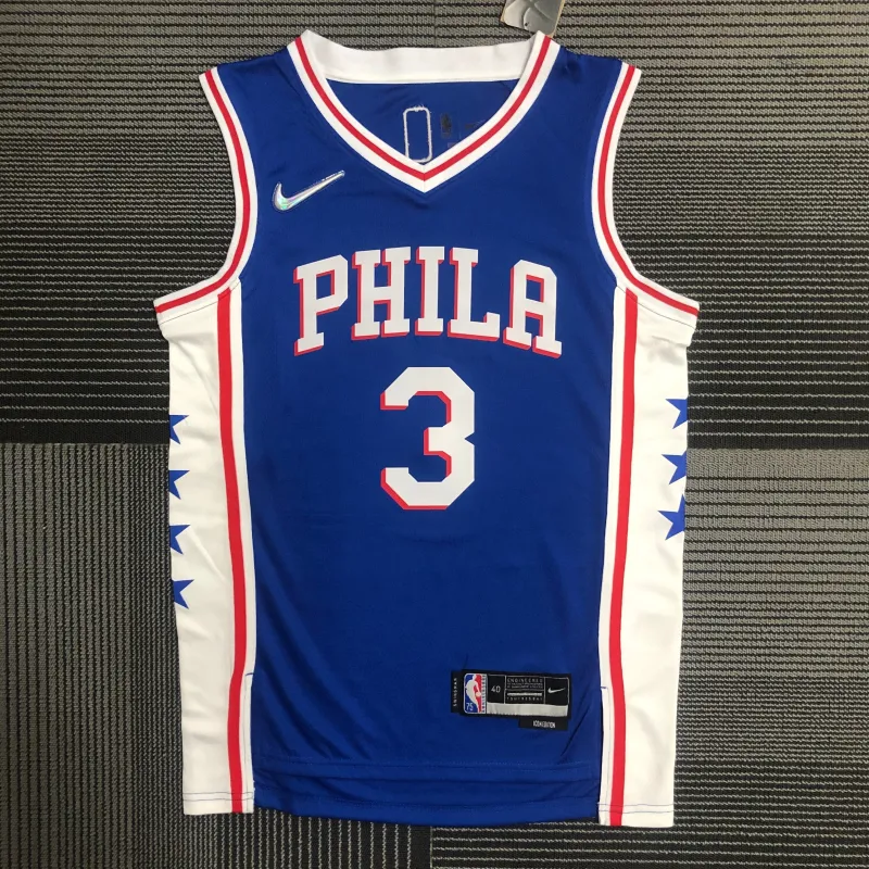 Philadelphia 76ers 75th Anniversary Blue Allen Iverson #3 Men’s Jersey