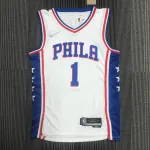 Philadelphia 76ers 75-jarig jubileum wit #1 herenshirt Philadelphia 76ers 75th Anniversary White #1 Men’s Jersey