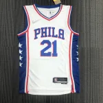 Camisola para homem Joel Embiid #21 Philadelphia 76ers 75th Anniversary White Philadelphia 76ers 75th Anniversary White Joel Embiid #21 Men’s Jersey