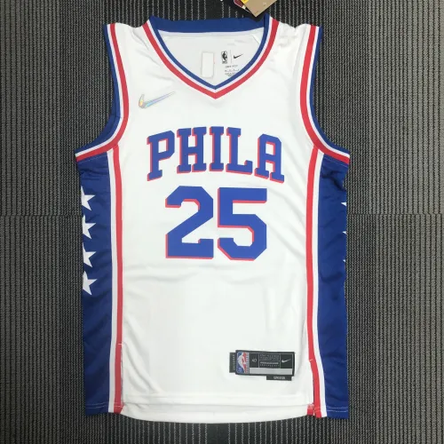 Philadelphia 76ers 75e jubileum wit #25 herenshirt