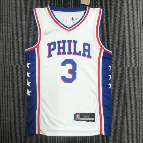 Philadelphia 76ers 75th Anniversary White Allen Iverson #3 Men's Jersey