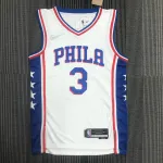 Maillot homme blanc Allen Iverson #3 des Philadelphia 76ers, 75e anniversaire Philadelphia 76ers 75th Anniversary White Allen Iverson #3 Men’s Jersey