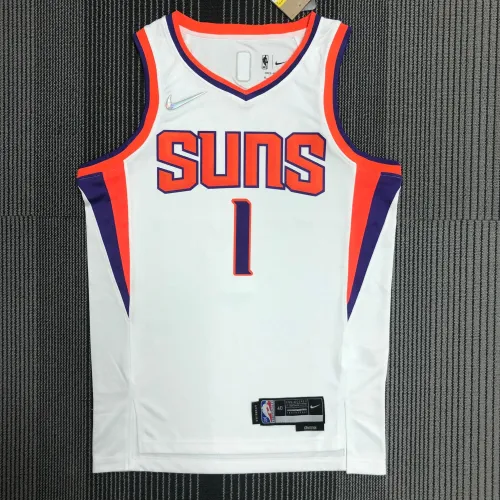 Phoenix Suns 75th Anniversary branco Devin Booker #1 Camisola para homem