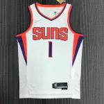 Phoenix Suns 75e jubileum wit Devin Booker #1 herenshirt Phoenix Suns 75th Anniversary White Devin Booker #1 Heren Jersey